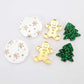 Christmas DIY earring kit glitter UV print tree candy cane reindeer present gingerbread man glue acrylic laser cut supplies blanks dangles studs craft
