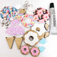 sweet treats DIY earring kit donuts ice-creams coffee tea macarons cupcakes supplies laser cut acrylic dangles studs blanks findings glue craft UV print wood