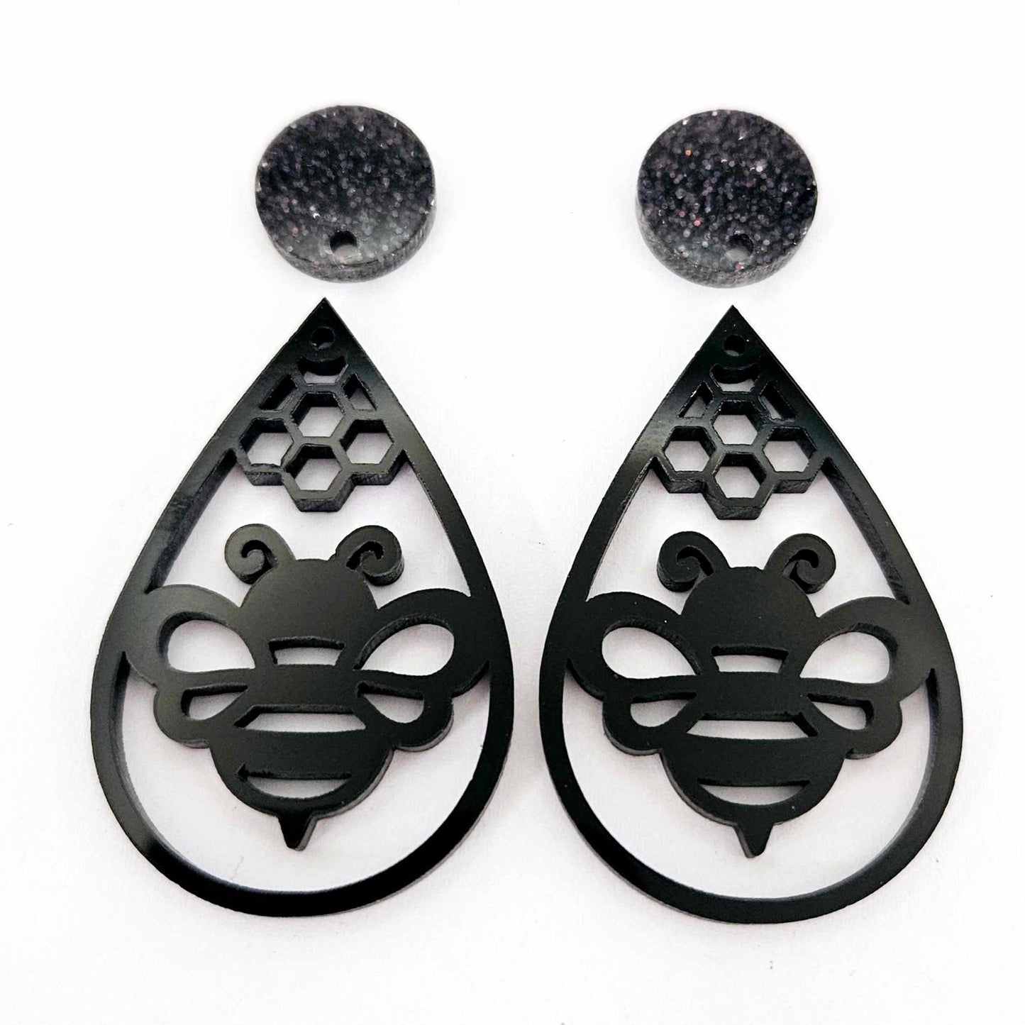 Bugs life butterfly bee ladybug DIY earring kit laser cut acrylic dangles blanks craft glue findings
