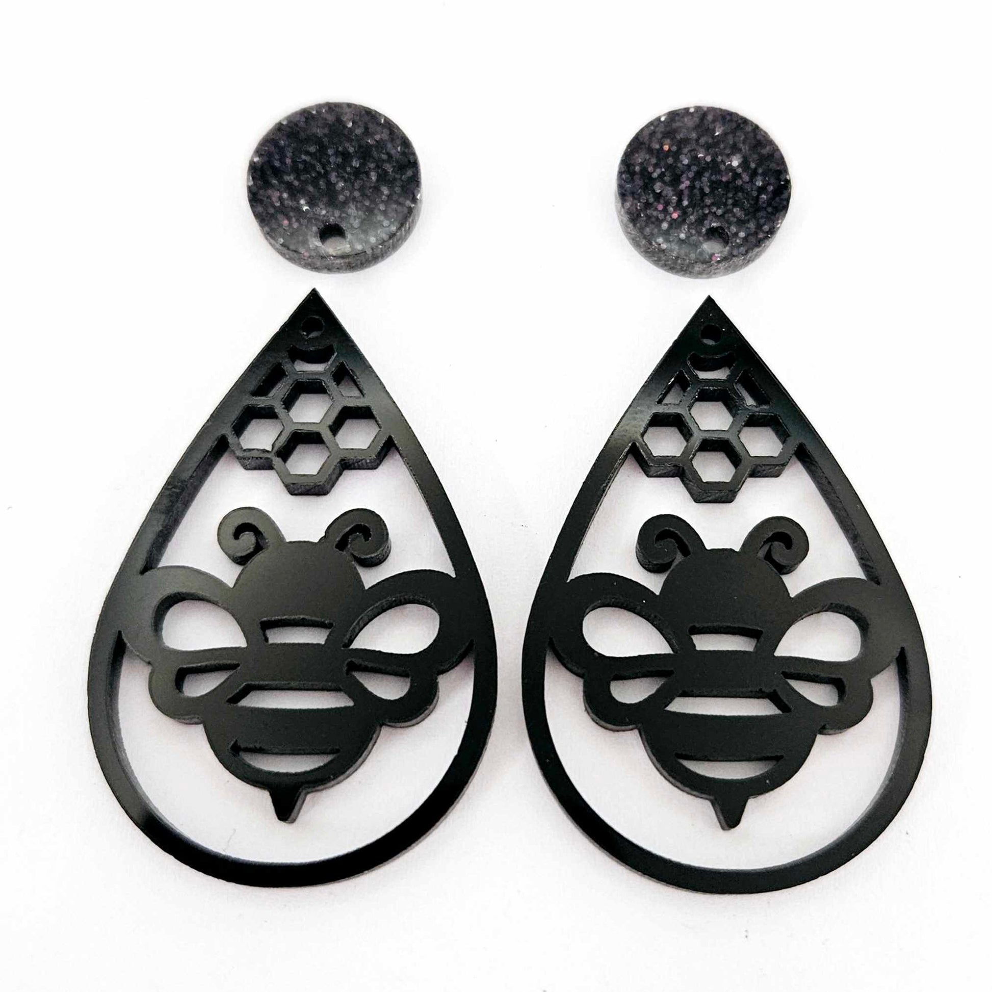 Bugs life butterfly bee ladybug DIY earring kit laser cut acrylic dangles blanks craft glue findings