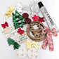 Christmas DIY earring kit glitter UV print tree candy cane reindeer present gingerbread man glue acrylic laser cut supplies blanks dangles studs craft