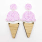sweet treats DIY earring kit donuts ice-creams coffee tea macarons cupcakes supplies laser cut acrylic dangles studs blanks findings glue craft UV print wood