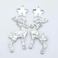 Christmas DIY earring kit glitter UV print tree candy cane reindeer present gingerbread man glue acrylic laser cut supplies blanks dangles studs craft