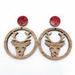 Christmas DIY earring kit glitter UV print tree candy cane reindeer present gingerbread man glue acrylic laser cut supplies blanks dangles studs craft