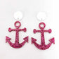 Under the sea seahorse anchor starfish mermaid dolphin whale fish DIY earring kit laser cut acrylic dangles studs blanks glue findings craft