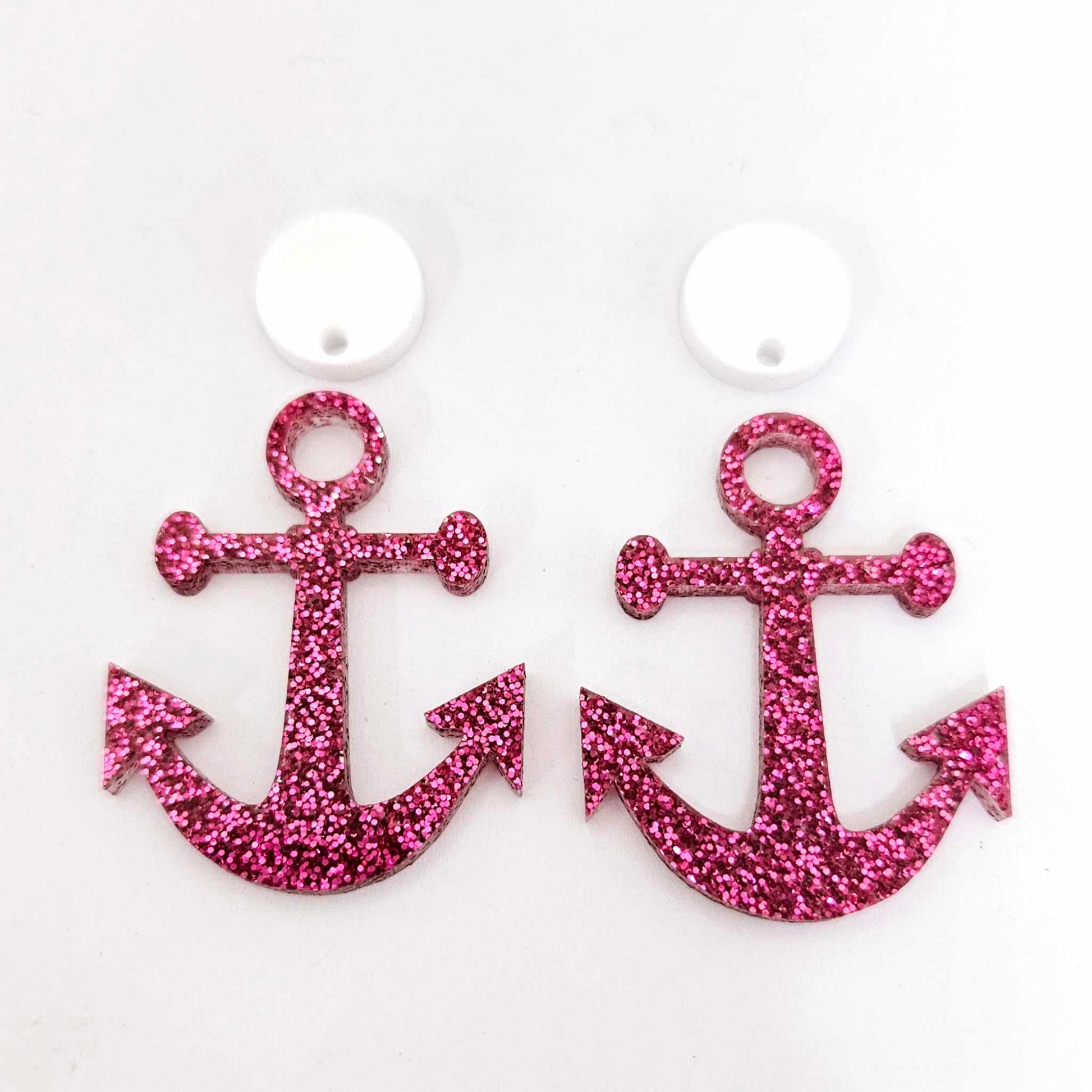 Under the sea seahorse anchor starfish mermaid dolphin whale fish DIY earring kit laser cut acrylic dangles studs blanks glue findings craft