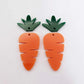 DIY earring kit laser cut acrylic supplies Easter bunny egg carrot findings glue create you own craft