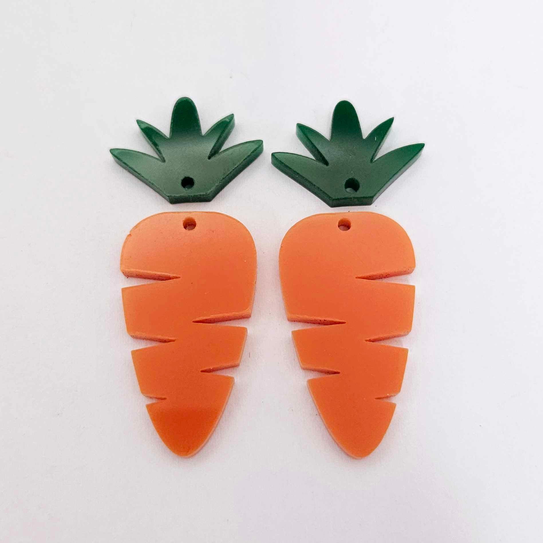 DIY earring kit laser cut acrylic supplies Easter bunny egg carrot findings glue create you own craft