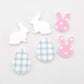 DIY earring kit laser cut acrylic supplies Easter bunny egg carrot findings glue create you own craft