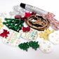 Christmas DIY earring kit glitter UV print tree candy cane reindeer present gingerbread man glue acrylic laser cut supplies blanks dangles studs craft