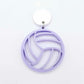 pastel purple netball volleyball DIY earring supplies laser cut acrylic dangles blanks sports