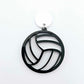 glossy black netball volleyball DIY earring supplies laser cut acrylic dangles blanks sports