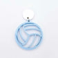 pastel blue netball volleyball DIY earring supplies laser cut acrylic dangles blanks sports