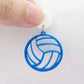 sky blue netball volleyball sport team DIY earring supplies laser cut acrylic dangles blanks