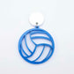 sky blue netball volleyball sport team DIY earring supplies laser cut acrylic dangles blanks