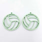 pastel green mint netball volleyball DIY earring supplies laser cut acrylic dangles blanks sports