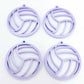 pastel purple netball volleyball DIY earring supplies laser cut acrylic dangles blanks sports