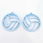 pastel blue netball volleyball DIY earring supplies laser cut acrylic dangles blanks sports
