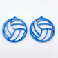 sky blue netball volleyball sport team DIY earring supplies laser cut acrylic dangles blanks