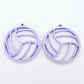 pastel purple netball volleyball DIY earring supplies laser cut acrylic dangles blanks sports