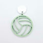 pastel green mint netball volleyball DIY earring supplies laser cut acrylic dangles blanks sports