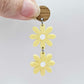 pastel yellow daisy flower layered DIY earring supplies laser cut acrylic dangles blanks paint fill