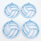 pastel blue netball volleyball DIY earring supplies laser cut acrylic dangles blanks sports