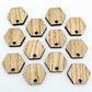 oak hexagon wood veneer toppers studs DIY earring supplies laser cut acrylic dangles blanks resin clay