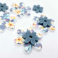 hawaii dream uv print floral flowers bluestone DIY earring supplies laser cut acrylic dangles blanks layered hoops
