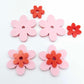 pastel pink red floral flowers DIY earring supplies laser cut acrylic dangles blanks layered hoops