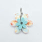 floral bloom UV print aqua turquoise pastel flowers DIY earring supplies laser cut acrylic dangles blanks layered hoops