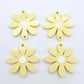 pastel yellow daisy flower layered DIY earring supplies laser cut acrylic dangles blanks paint fill