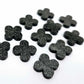 black glitter quatrefoil earring blanks, clover acrylic studs, glitter acrylic earring toppers, acrylic earring supplies, laser cut earring blanks, 15mm acrylic shapes, modern jewellery supplies, on-trend earring blanks, DIY earring parts, small business jewellery making