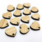 14mm oak wood veneer heart toppers studs DIY earring supplies laser cut acrylic dangles blanks resin clay valentines day love
