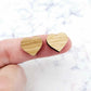 14mm oak wood veneer heart toppers studs DIY earring supplies laser cut acrylic dangles blanks resin clay valentines day love