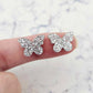 silver glitter butterfly butterflies DIY earring supplies laser cut acrylic studs blanks findings petite small kids