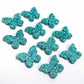 teal turquoise glitter butterfly butterflies DIY earring supplies laser cut acrylic studs blanks findings petite small kids
