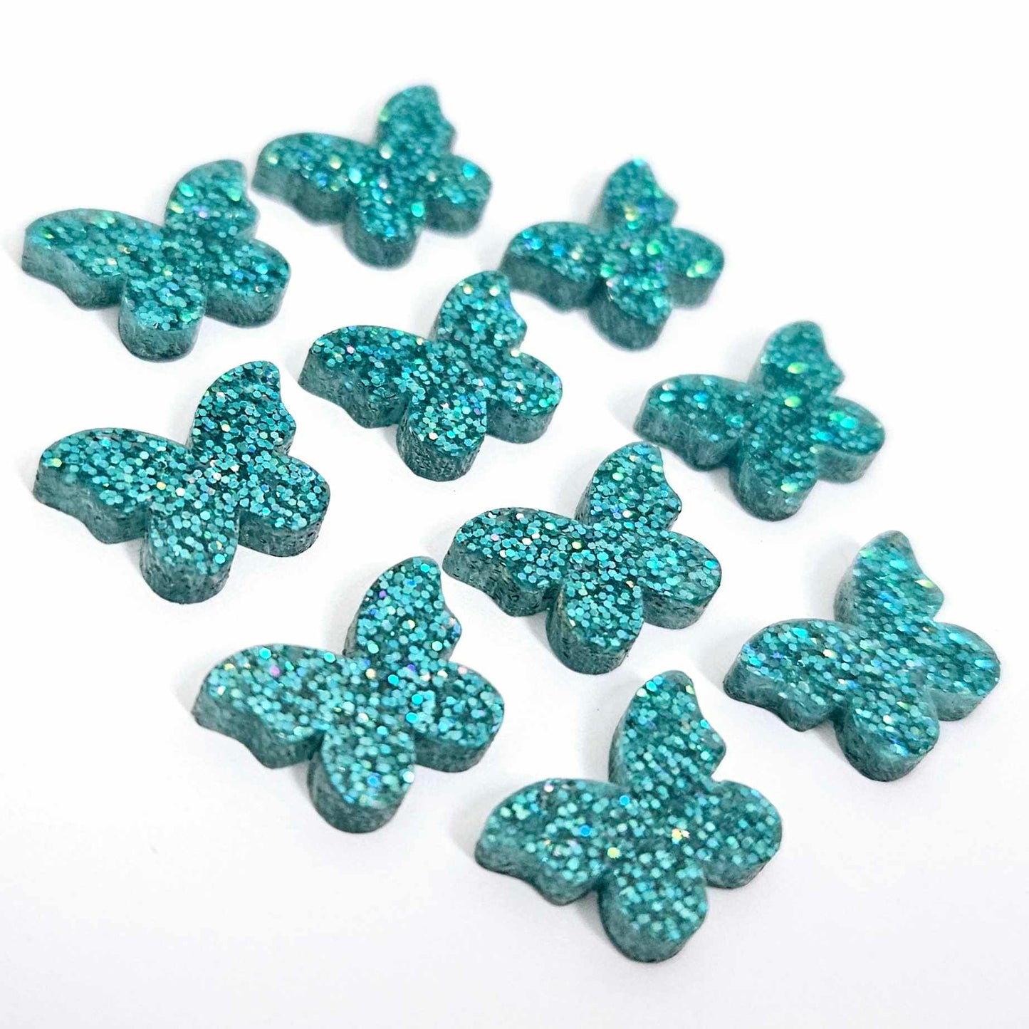 teal turquoise glitter butterfly butterflies DIY earring supplies laser cut acrylic studs blanks findings petite small kids