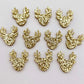 gold glitter reindeer Christmas DIY earring supplies laser cut acrylic studs blanks Xmas