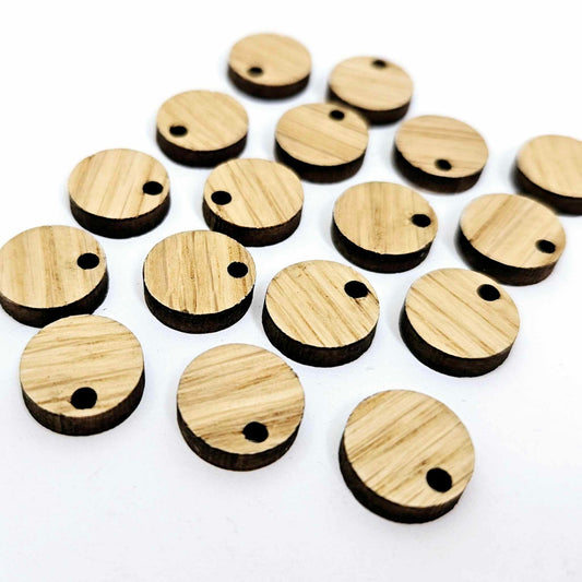 12mm oak wood veneer toppers studs DIY earring supplies laser cut acrylic dangles blanks resin clay