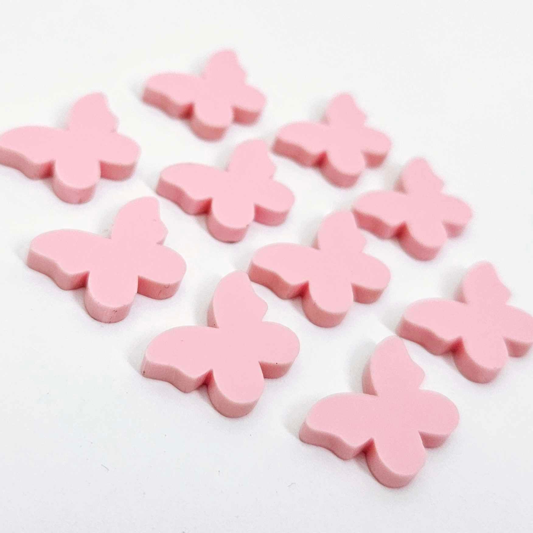 pastel pink butterfly butterflies DIY earring supplies laser cut acrylic studs blanks findings petite small kids
