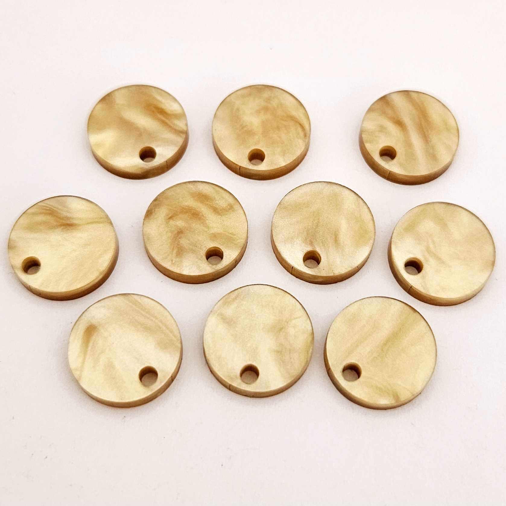 gold marble acrylic toppers, 14mm earring blanks, marble acrylic studs, round acrylic earring toppers, gold pearl acrylic, laser cut acrylic earring supplies, dangle earring toppers, DIY earring parts, jewellery making supplies Australia, small business earring blanks, marble acrylic earring components