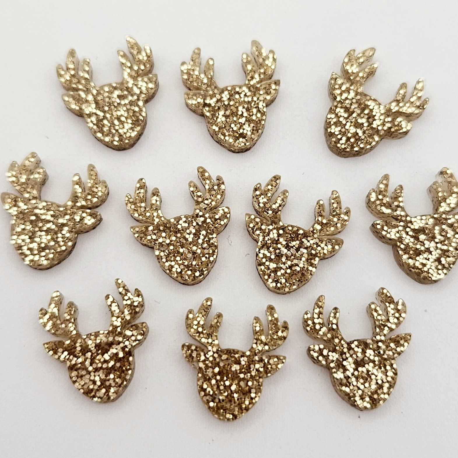 rose gold glitter reindeer Christmas DIY earring supplies laser cut acrylic studs blanks Xmas