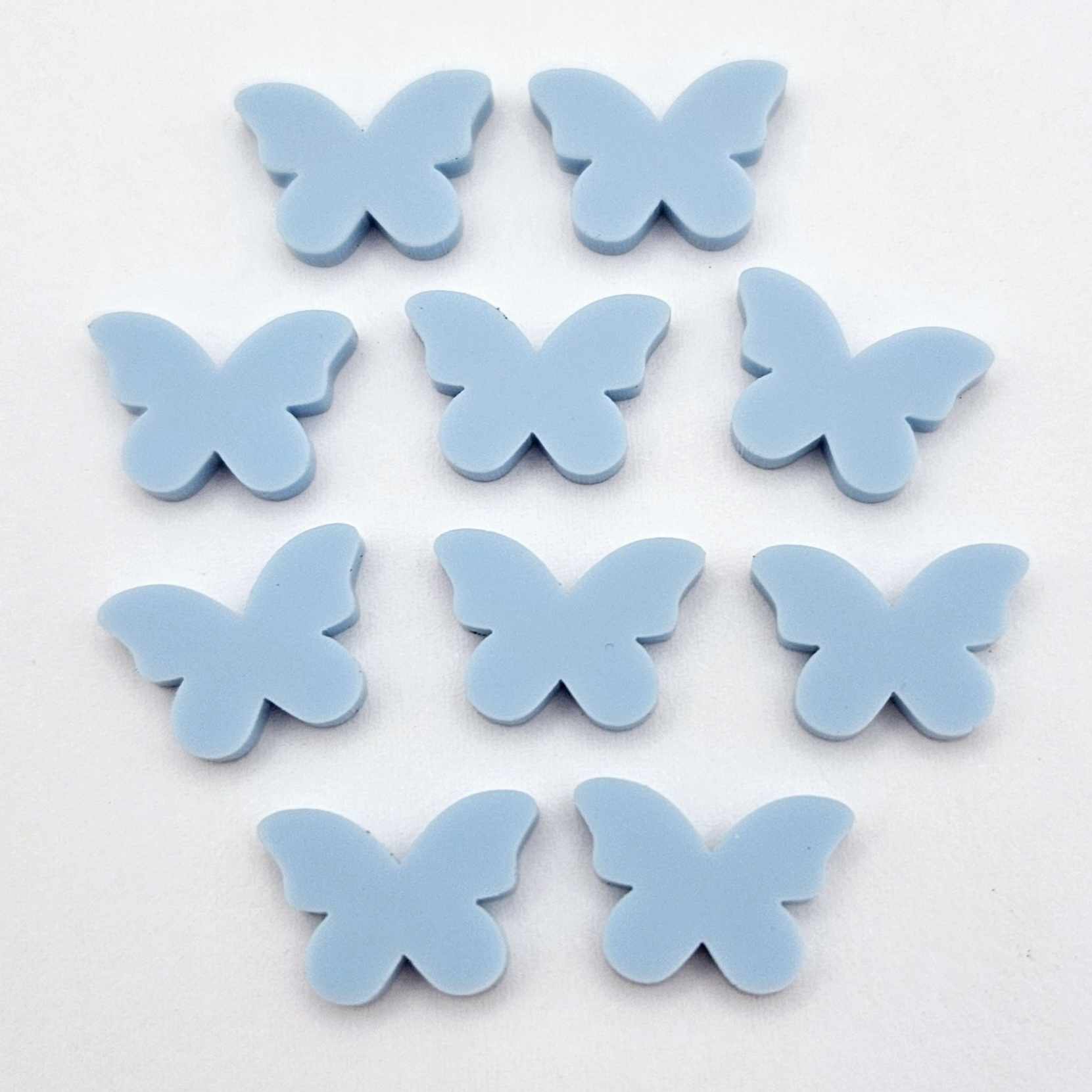 pastel blue butterfly butterflies DIY earring supplies laser cut acrylic studs blanks findings petite small kids