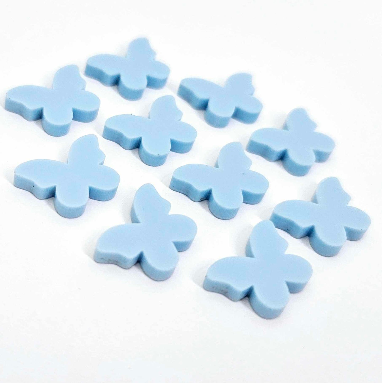 pastel blue butterfly butterflies DIY earring supplies laser cut acrylic studs blanks findings petite small kids