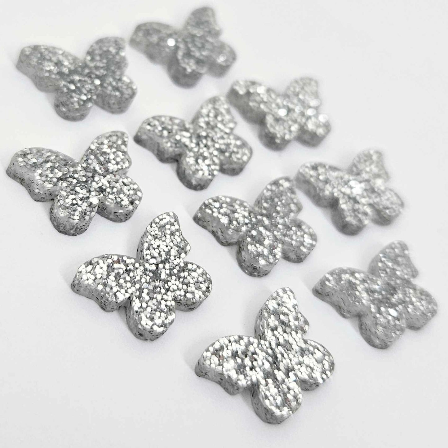 silver glitter butterfly butterflies DIY earring supplies laser cut acrylic studs blanks findings petite small kids