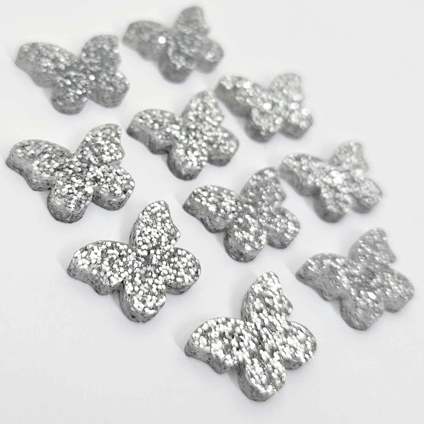 silver glitter butterfly butterflies DIY earring supplies laser cut acrylic studs blanks findings petite small kids