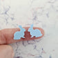 15mm PASTEL BLUE Acrylic BUNNIES