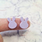 14mm PASTEL PURPLE Acrylic MINI BUNNIES