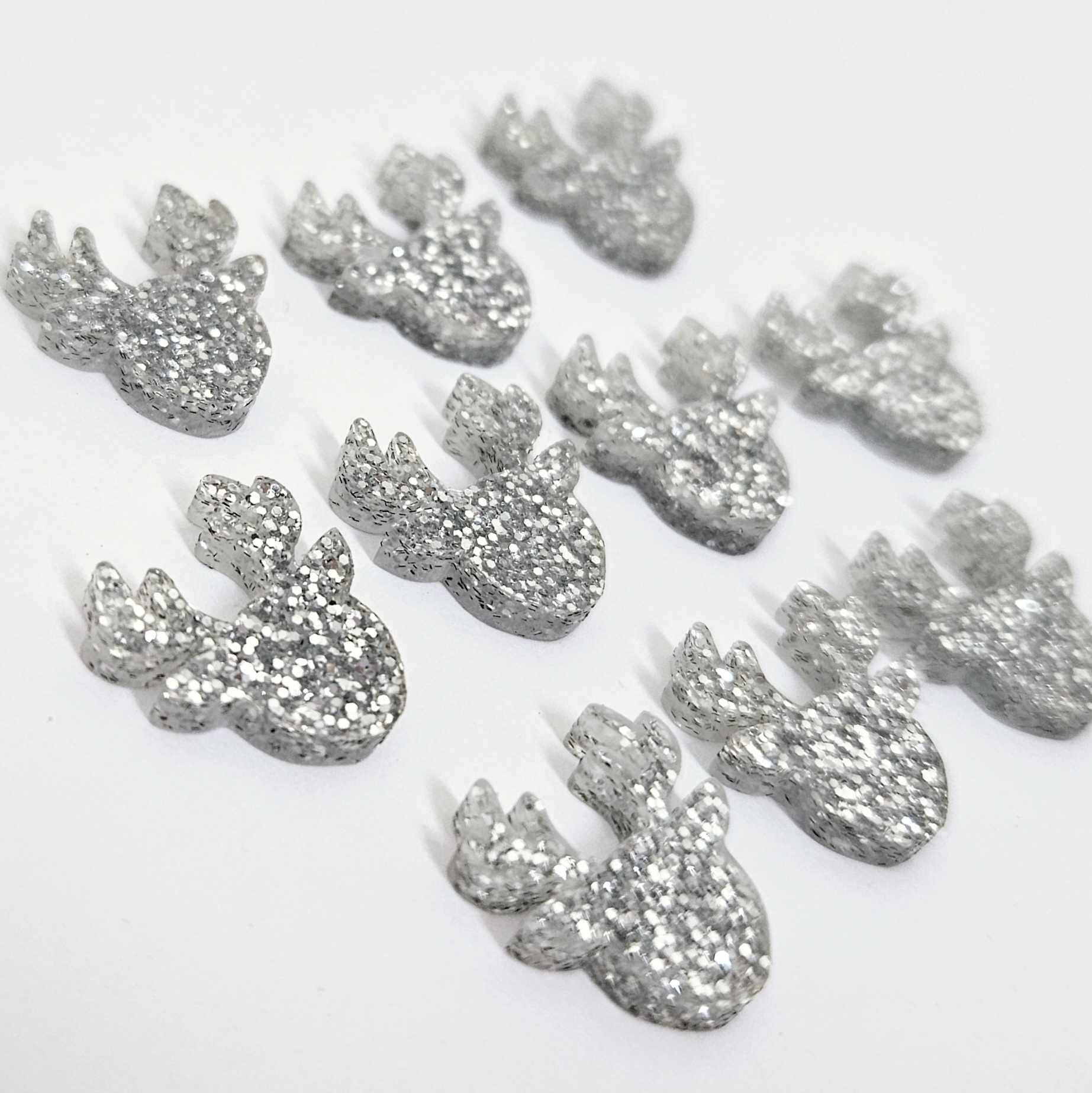 green glitter reindeer Christmas DIY earring supplies laser cut acrylic studs blanks Xmas